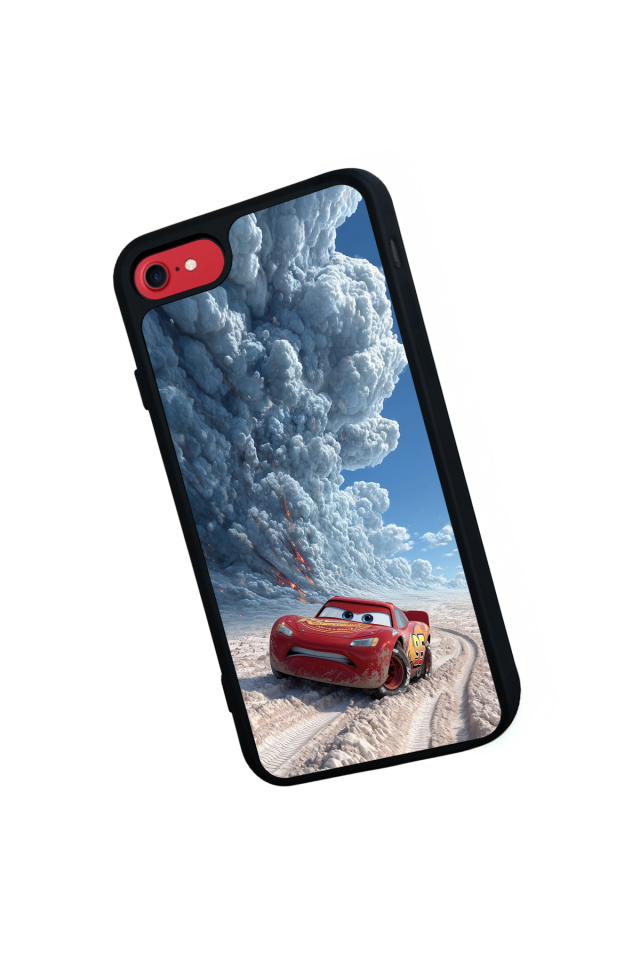 iPhone SE Uyumlu Şimsek McQueen Tasarımlı Glossy Premium Kılıf