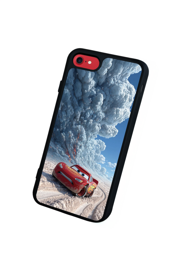 iPhone SE Uyumlu Şimsek McQueen Tasarımlı Glossy Premium Kılıf