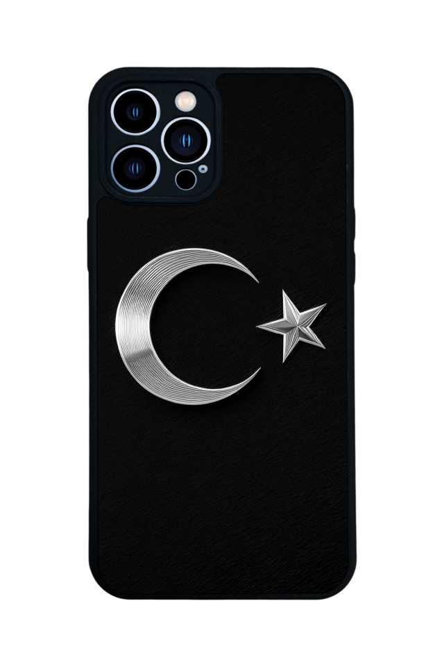 iPhone 13 Pro Max Uyumlu Türk Bayragi Tasarımlı Glossy Premium Kılıf