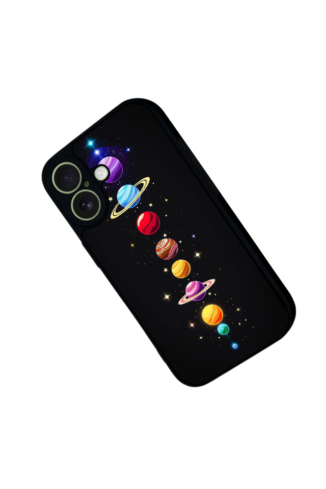 iPhone 17 Uyumlu Uzay Tasarımlı Glossy Premium Kılıf