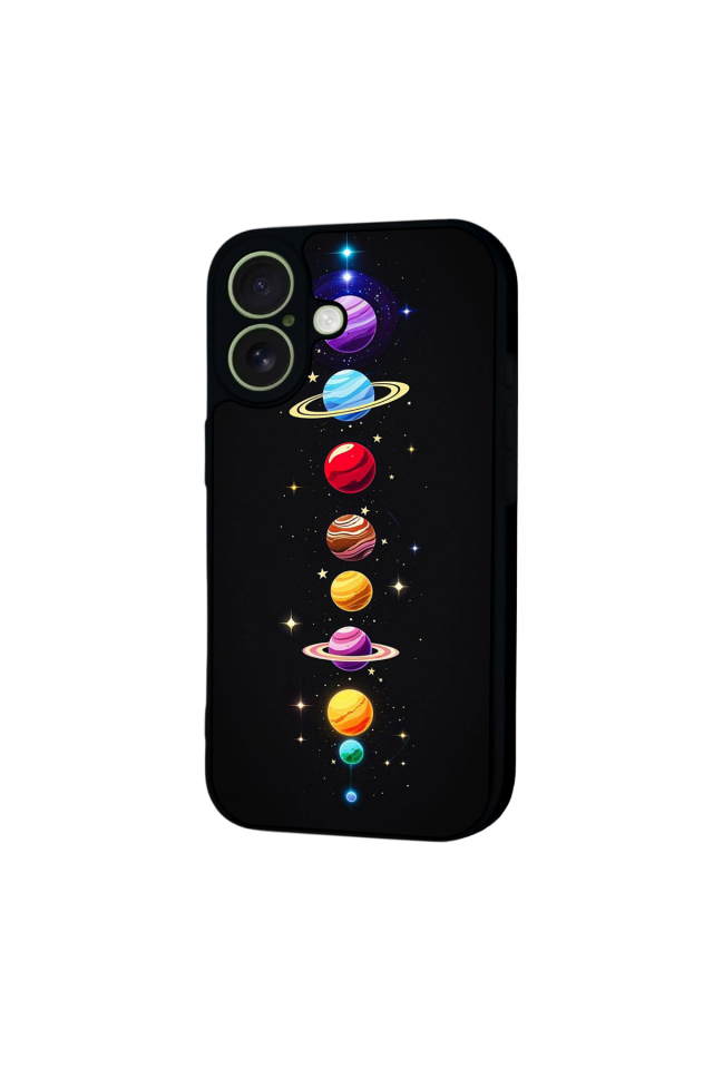 iPhone 17 Uyumlu Uzay Tasarımlı Glossy Premium Kılıf