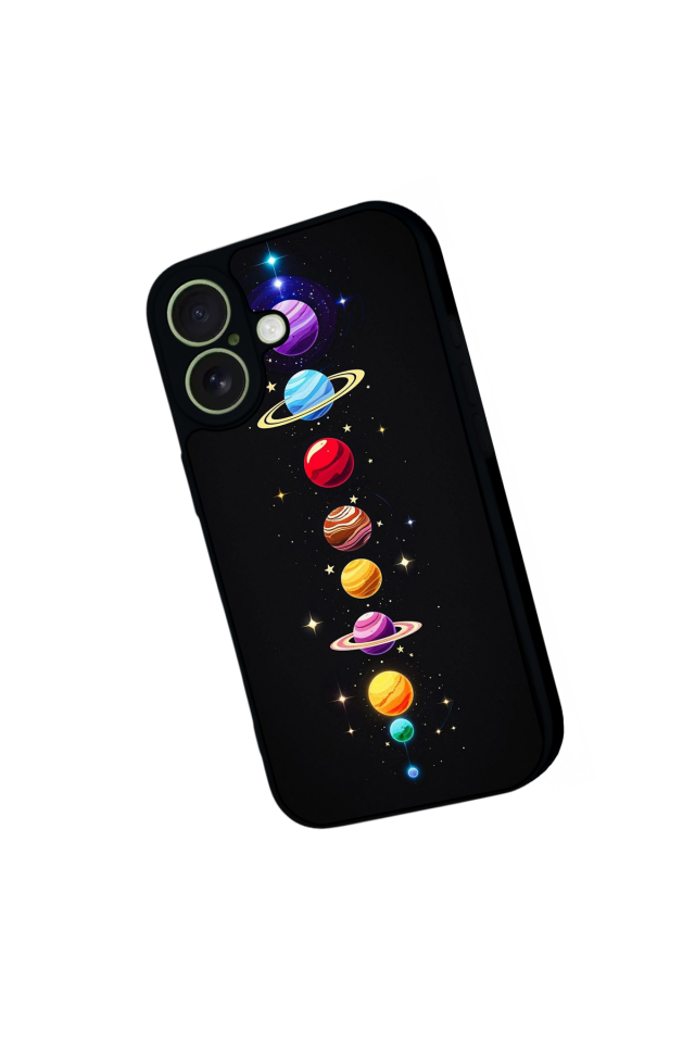 iPhone 17 Uyumlu Uzay Tasarımlı Glossy Premium Kılıf