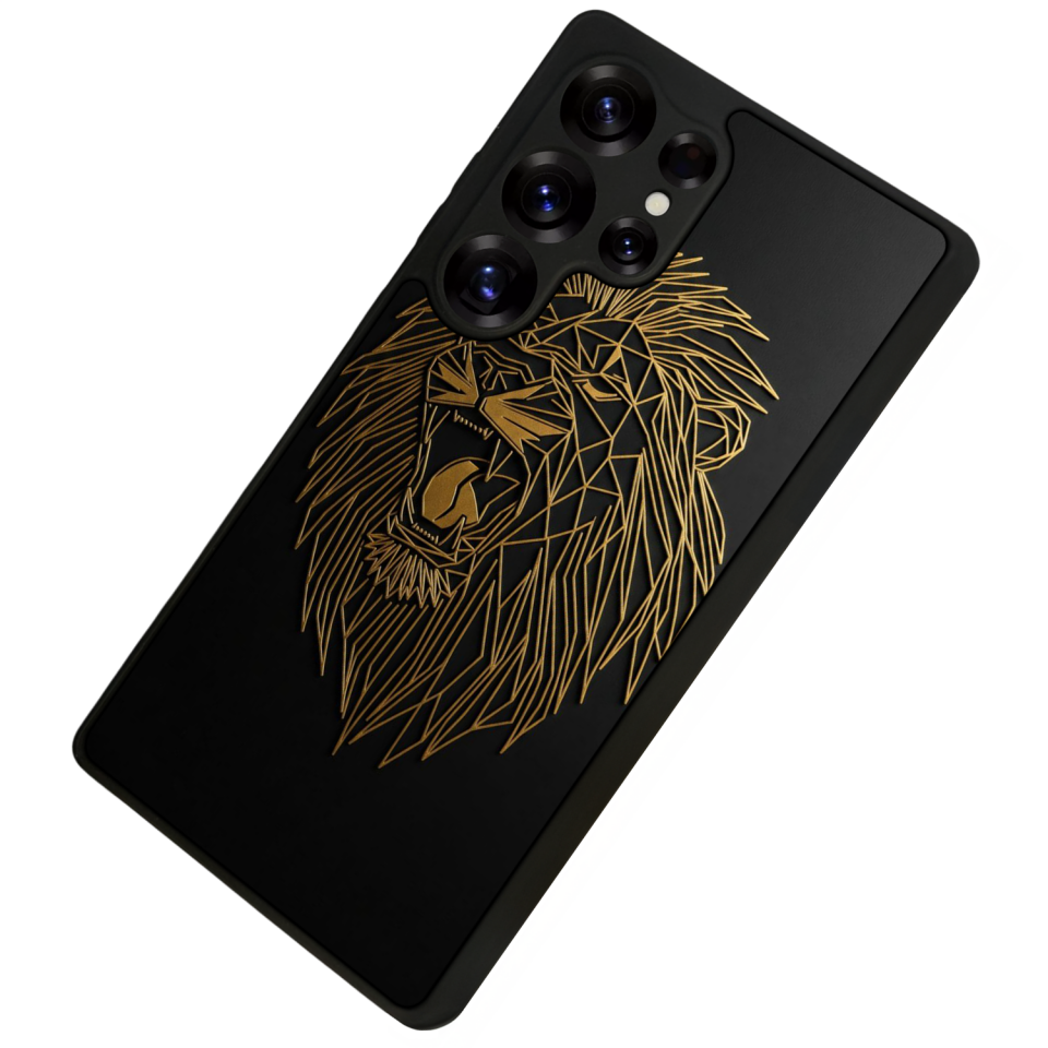 Samsung Galaxy S25 Ultra Uyumlu Aslan Tasarımlı Glossy Premium Kılıf