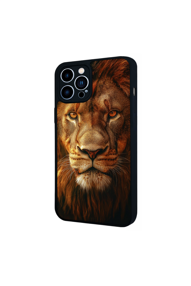 iPhone 12 Pro Max Uyumlu Aslan Tasarımlı Glossy Premium Kılıf