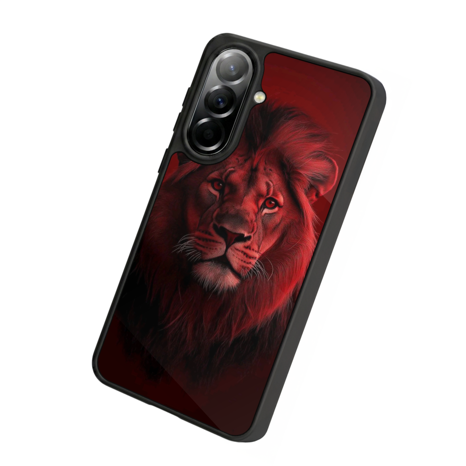Samsung Galaxy A57 Uyumlu Aslan Tasarımlı Glossy Premium Kılıf