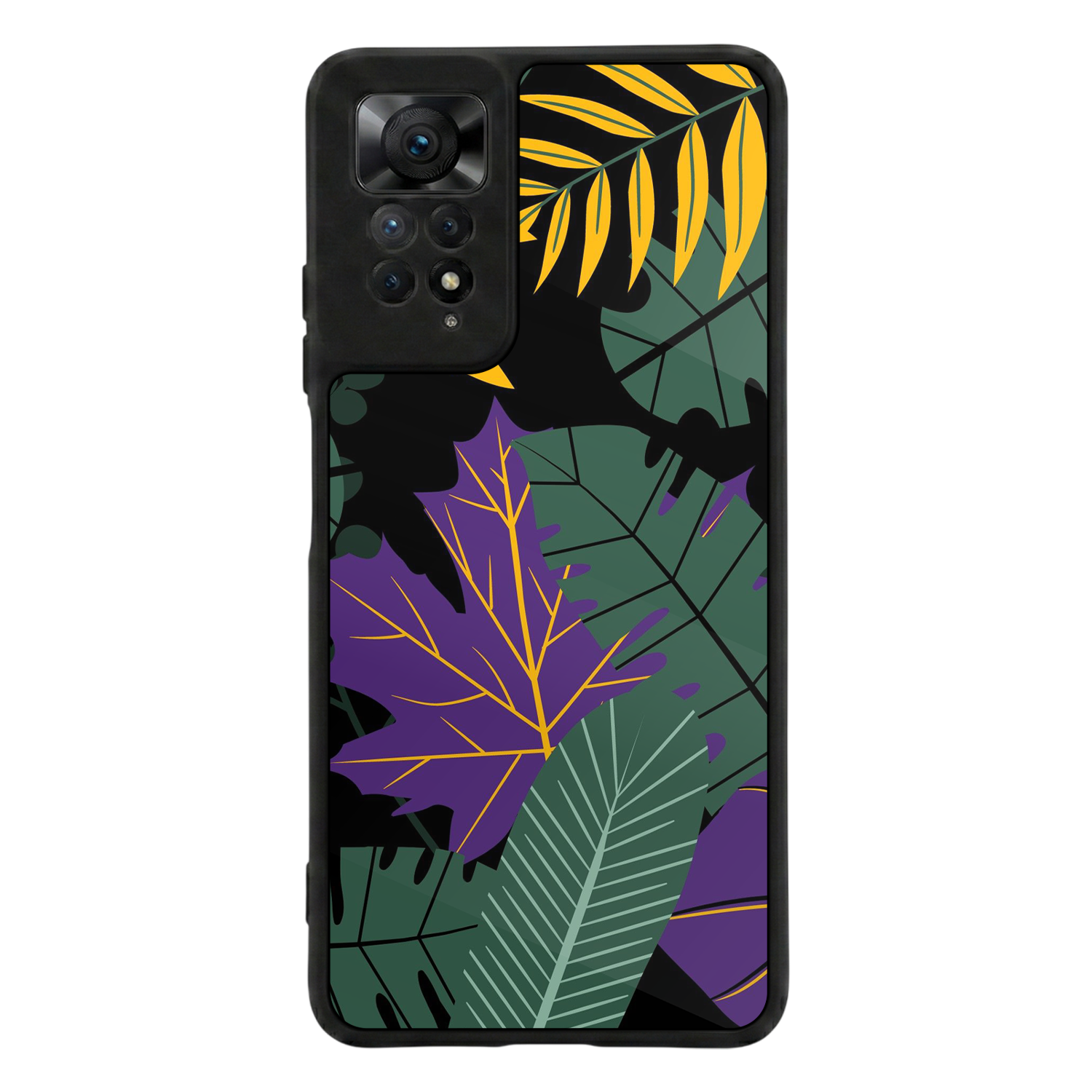 Xiaomi Redmi Note 11 Pro Uyumlu Botanik Tasarımlı Glossy Premium Kılıf