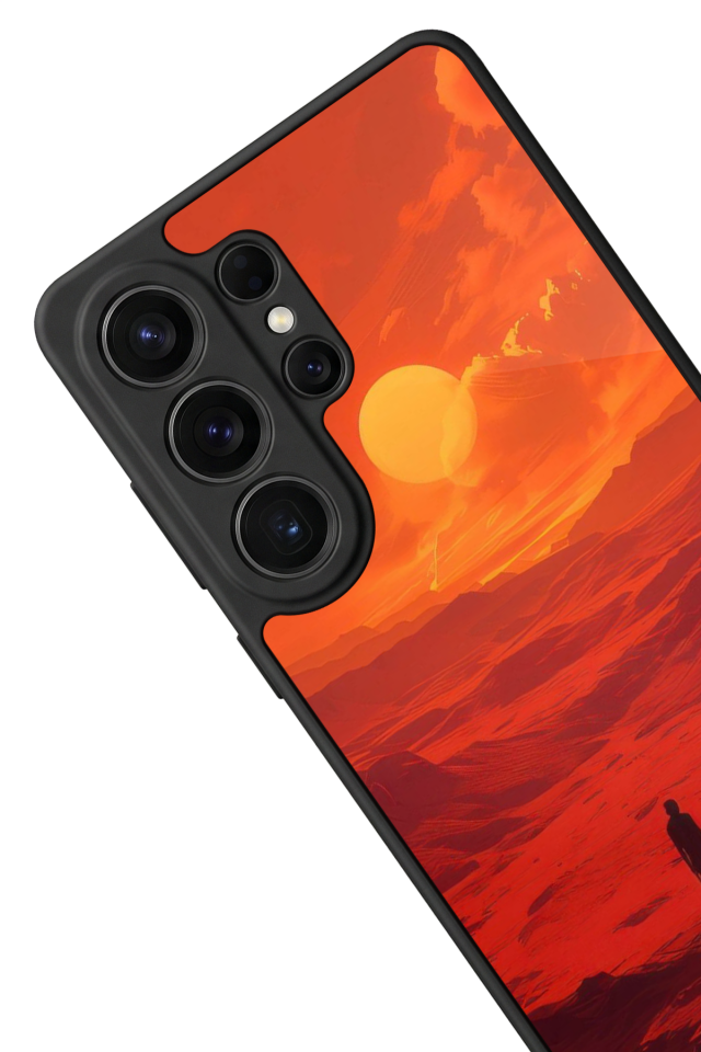 Samsung Galaxy S26 Ultra Uyumlu Güneş Tasarımlı Glossy Premium Kılıf