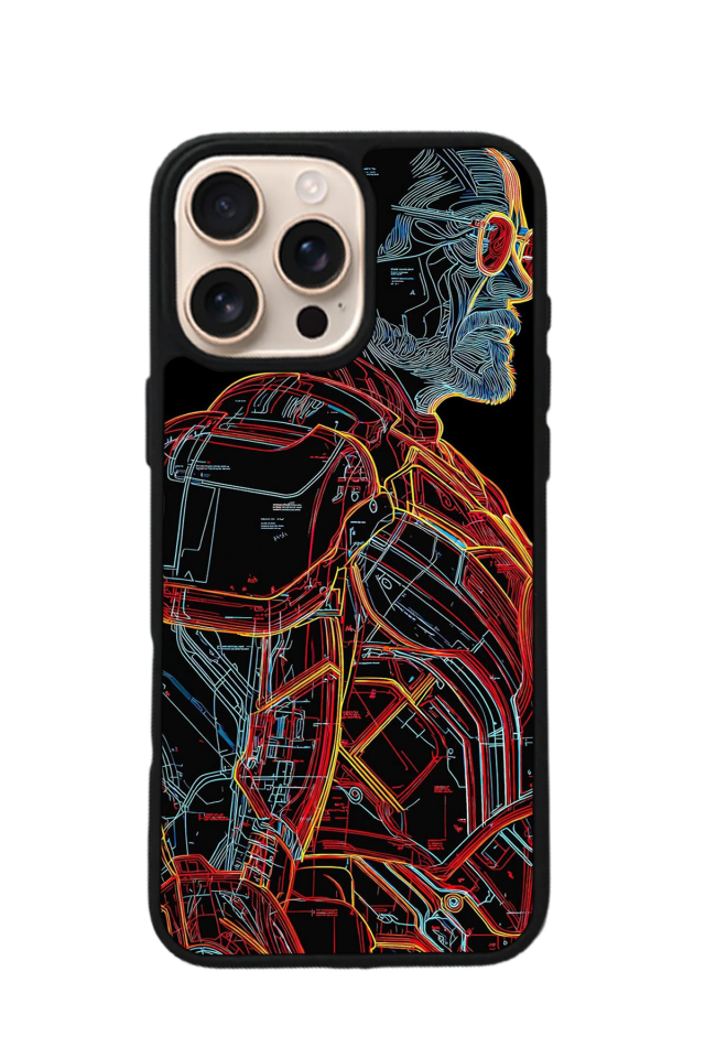 iPhone 14 Pro Uyumlu Iron Man ( Demir Adam ) Tasarımlı Glossy Premium Kılıf