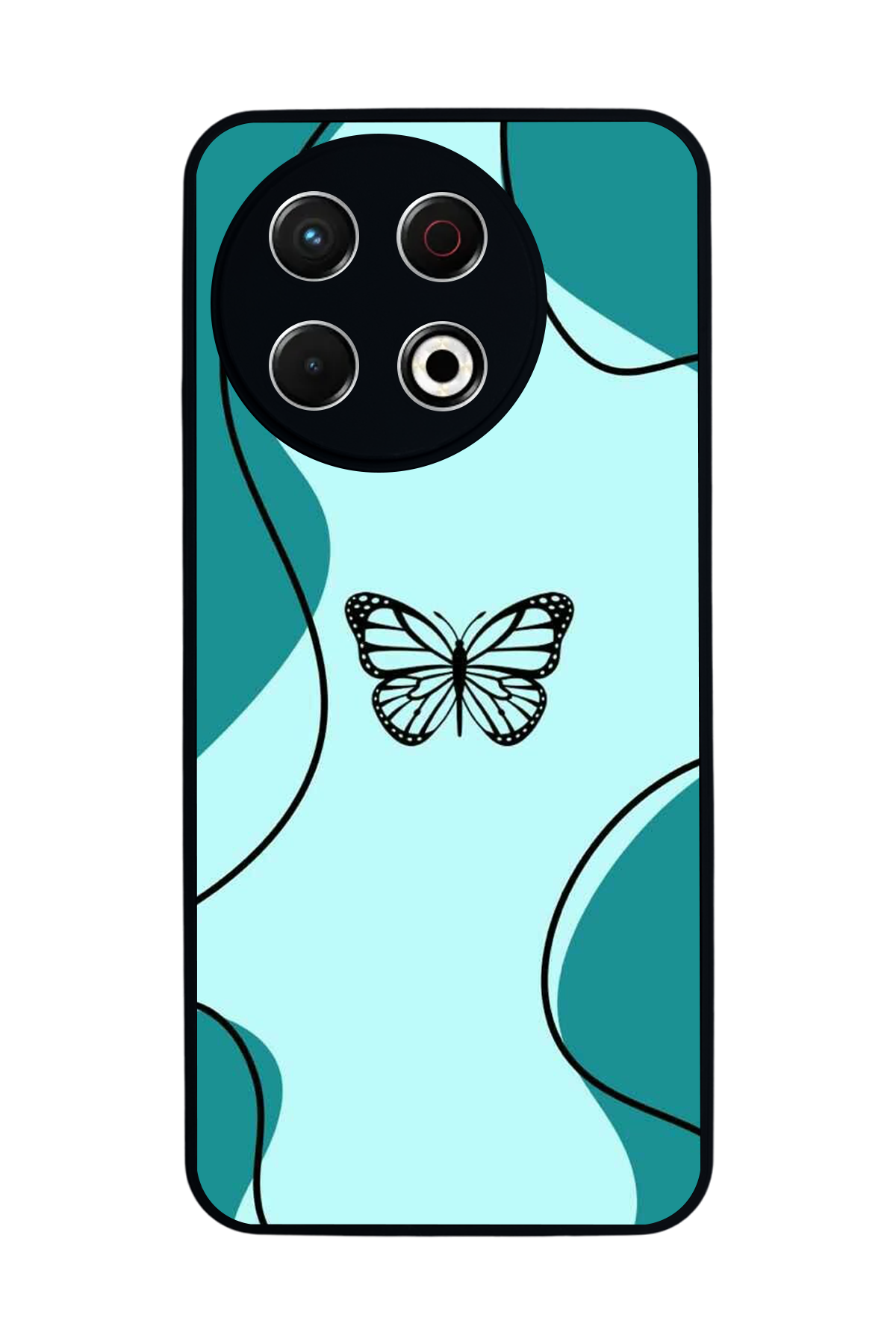 Tecno Spark 30 Pro Uyumlu Kelebek Tasarımlı Glossy Premium Kılıf