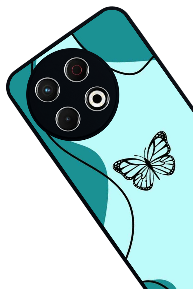 Tecno Spark 30 Pro Uyumlu Kelebek Tasarımlı Glossy Premium Kılıf