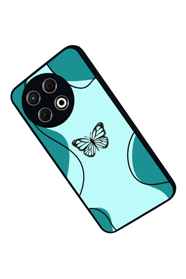 Tecno Spark 30 Pro Uyumlu Kelebek Tasarımlı Glossy Premium Kılıf