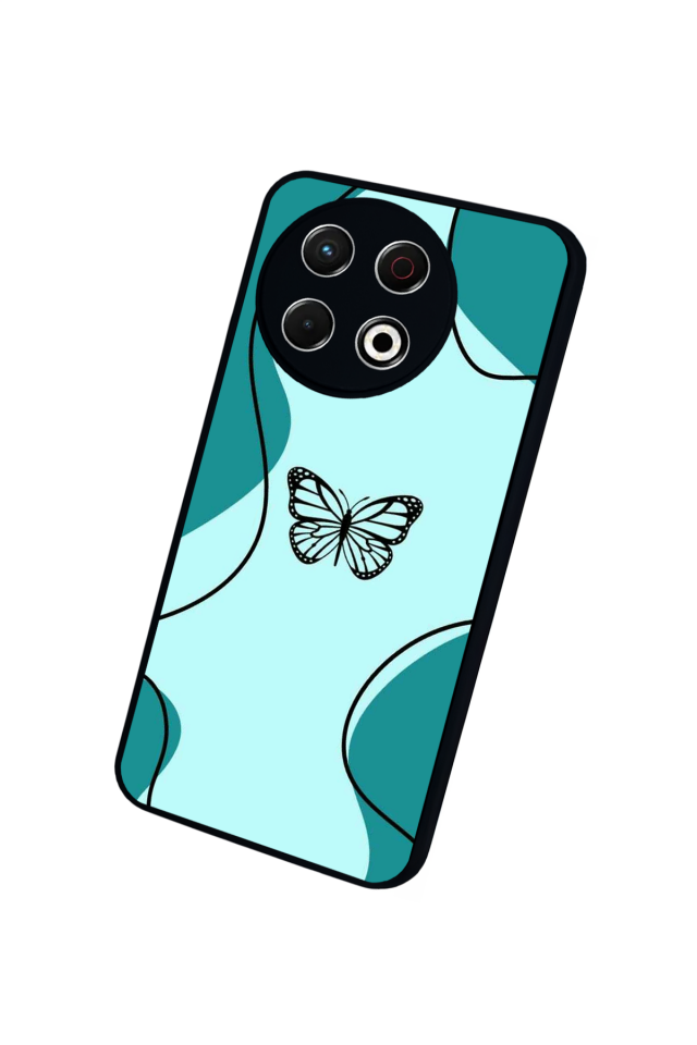 Tecno Spark 30 Pro Uyumlu Kelebek Tasarımlı Glossy Premium Kılıf
