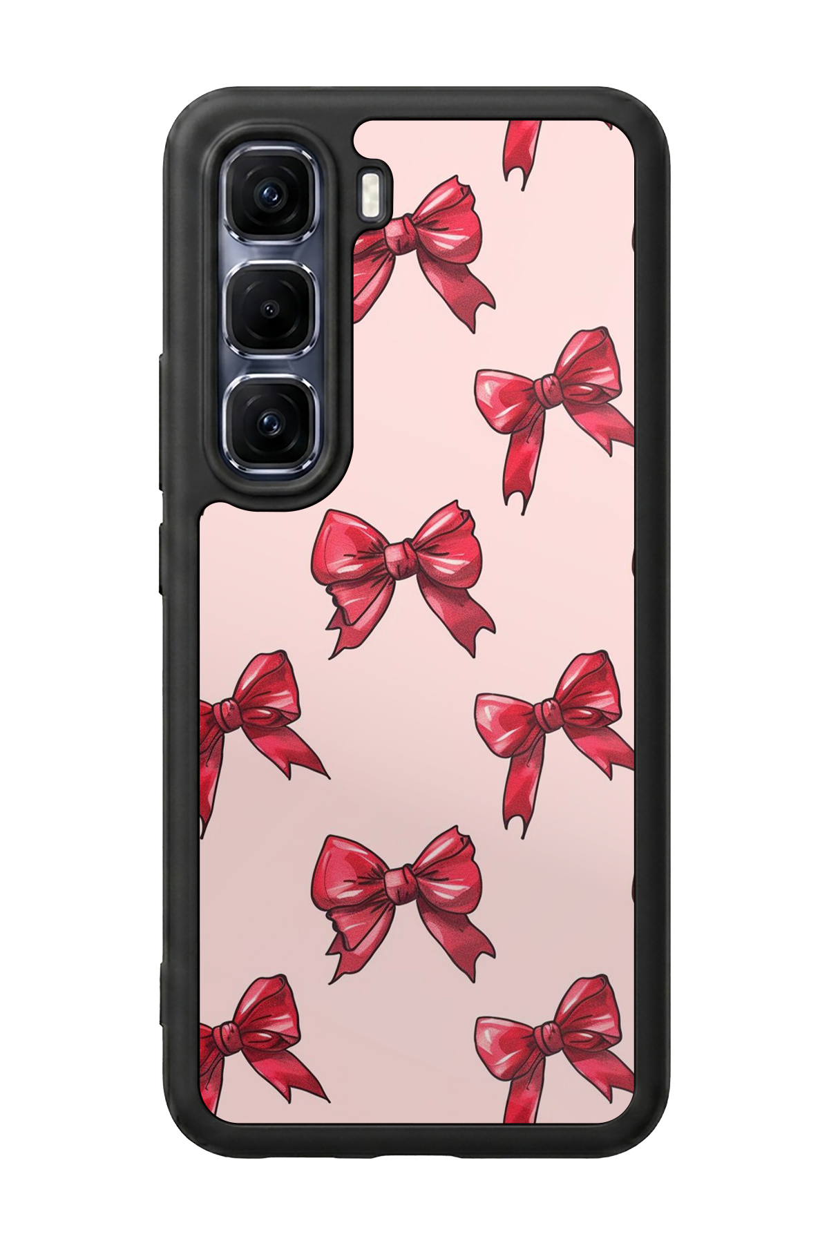 Infinix Hot 60 Pro Plus Uyumlu Kurdele Tasarımlı Glossy Premium Kılıf