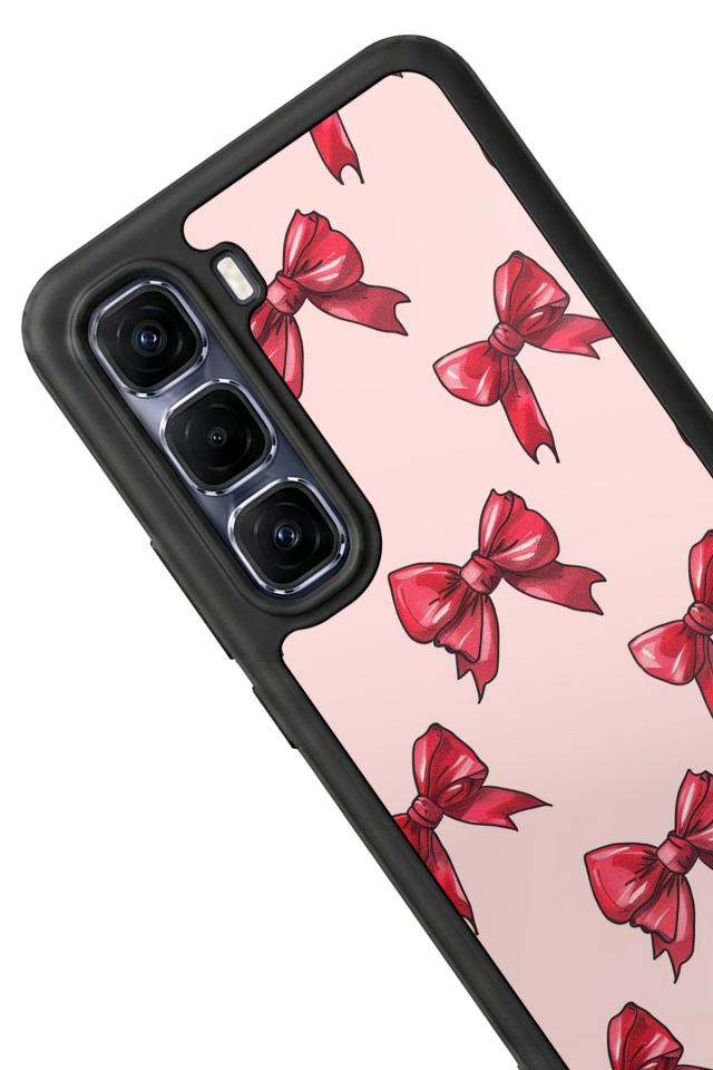 Infinix Hot 60 Pro Plus Uyumlu Kurdele Tasarımlı Glossy Premium Kılıf