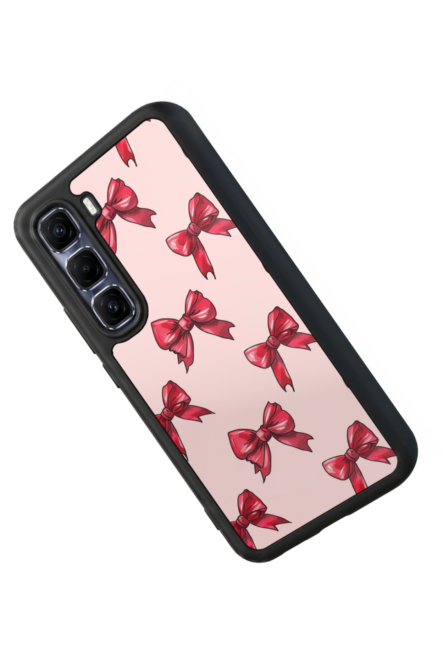 Infinix Hot 60 Pro Plus Uyumlu Kurdele Tasarımlı Glossy Premium Kılıf
