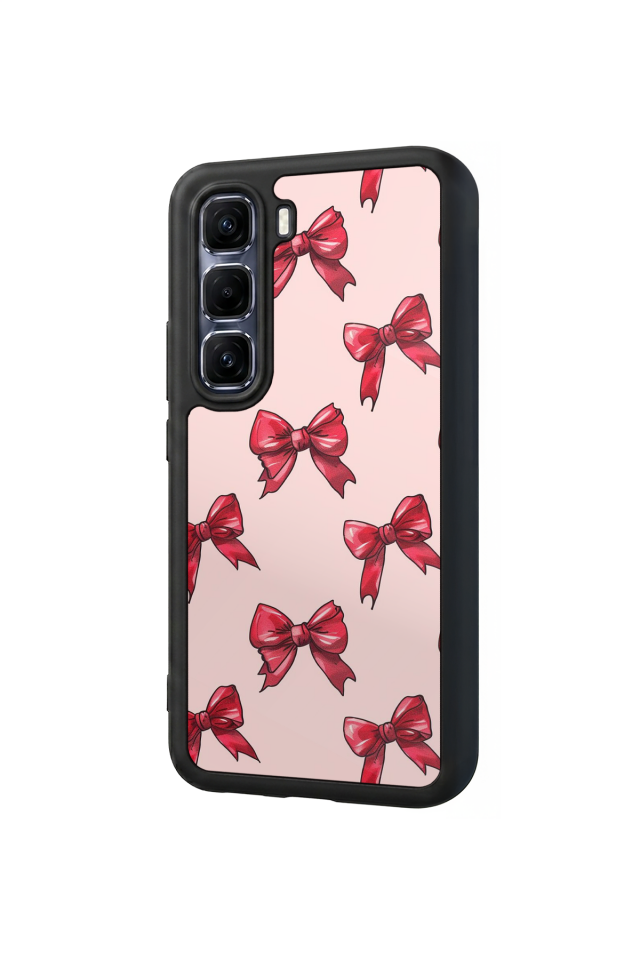 Infinix Hot 60 Pro Plus Uyumlu Kurdele Tasarımlı Glossy Premium Kılıf