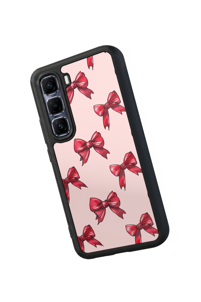 Infinix Hot 60 Pro Plus Uyumlu Kurdele Tasarımlı Glossy Premium Kılıf