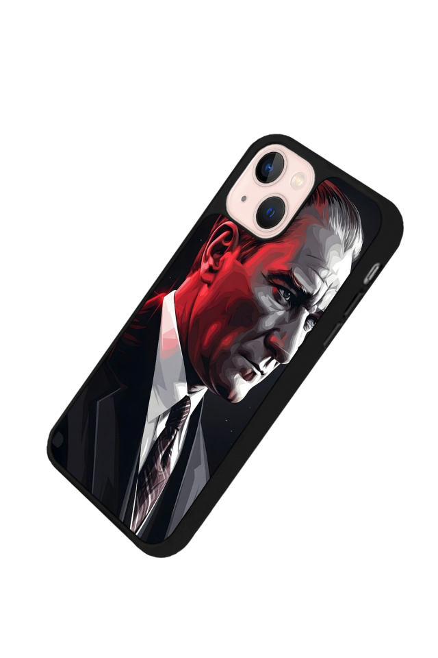 iPhone 15 Plus Uyumlu Mustafa Kemal Ataturk Tasarımlı Glossy Premium Kılıf