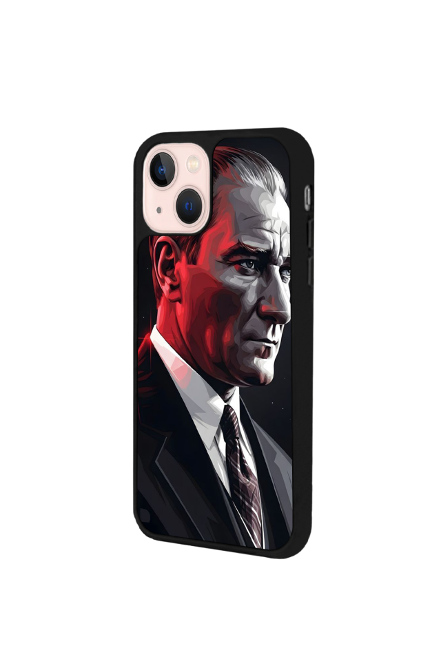iPhone 15 Plus Uyumlu Mustafa Kemal Ataturk Tasarımlı Glossy Premium Kılıf
