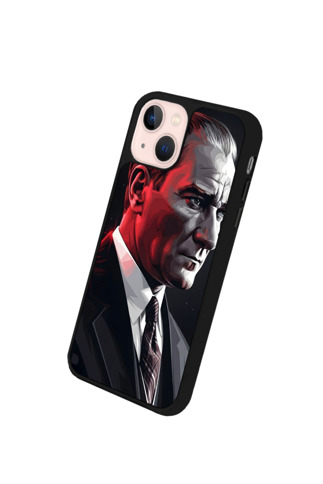 iPhone 15 Plus Uyumlu Mustafa Kemal Ataturk Tasarımlı Glossy Premium Kılıf