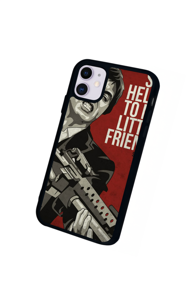 iPhone 11 Uyumlu Scarface Tasarımlı Glossy Premium Kılıf