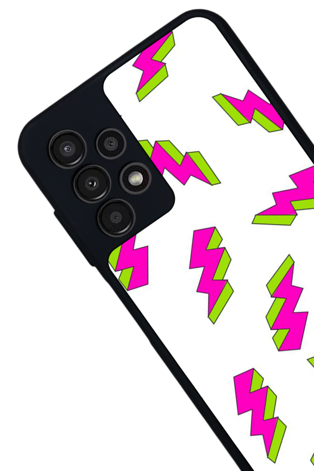 Samsung Galaxy A13 Uyumlu Simsek Tasarımlı Glossy Premium Kılıf