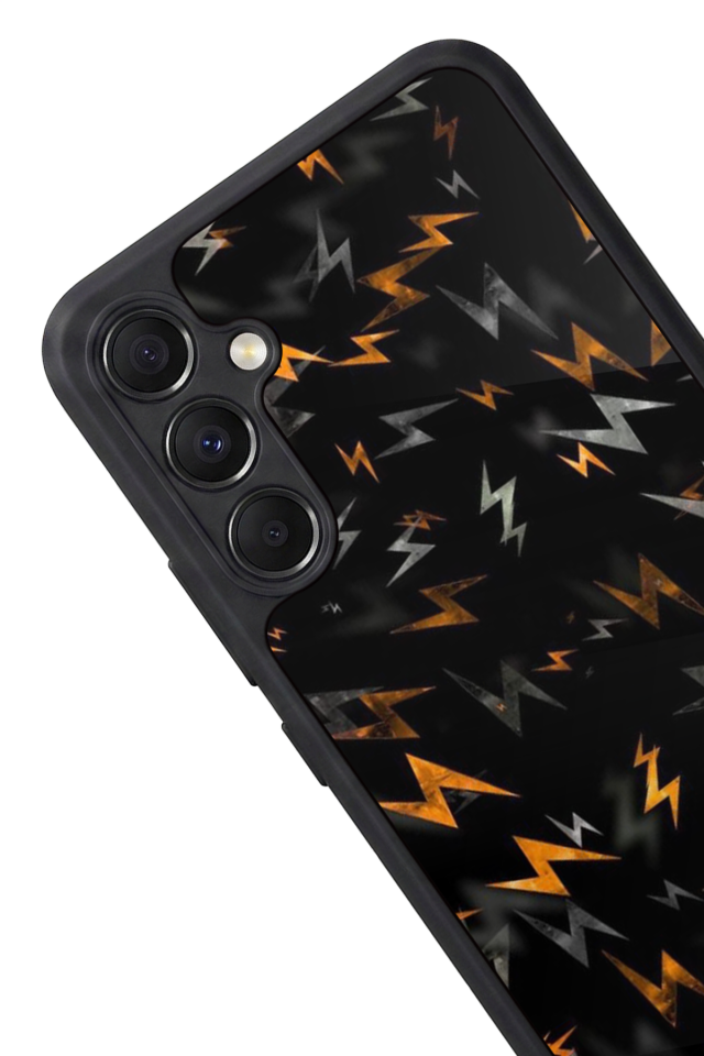 Samsung Galaxy M34 Uyumlu Simsek Tasarımlı Glossy Premium Kılıf