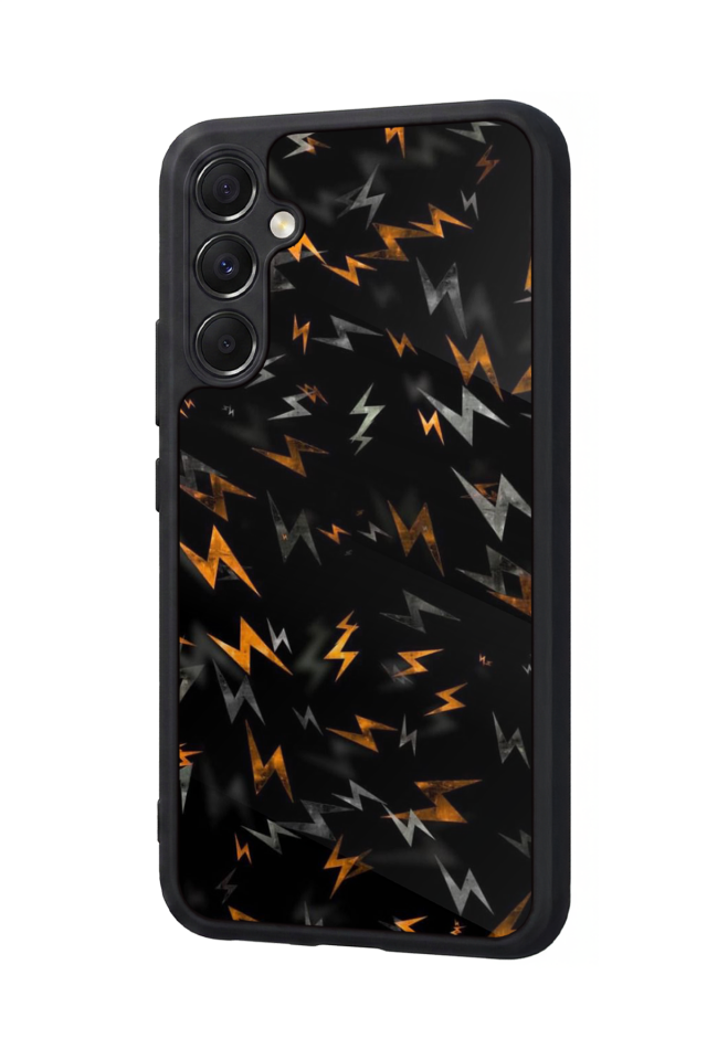 Samsung Galaxy M34 Uyumlu Simsek Tasarımlı Glossy Premium Kılıf