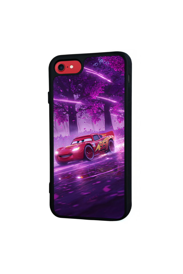 iPhone SE Uyumlu Şimsek McQueen Tasarımlı Glossy Premium Kılıf