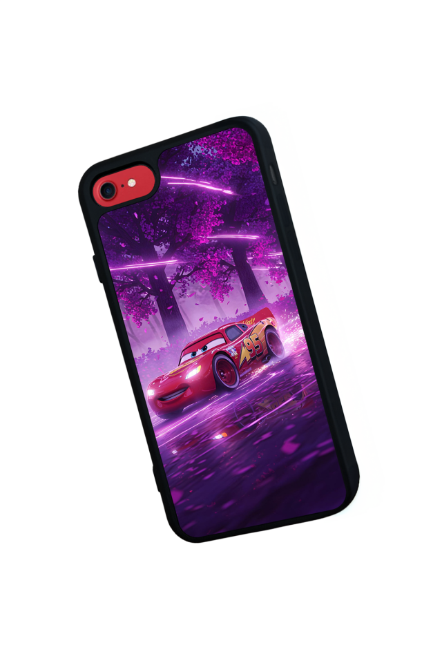 iPhone SE Uyumlu Şimsek McQueen Tasarımlı Glossy Premium Kılıf