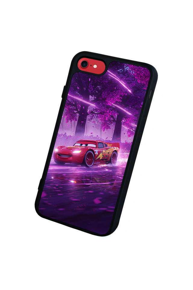 iPhone SE Uyumlu Şimsek McQueen Tasarımlı Glossy Premium Kılıf