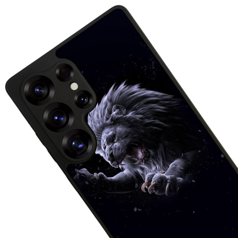 Samsung Galaxy S25 Ultra Uyumlu Aslan Tasarımlı Glossy Premium Kılıf