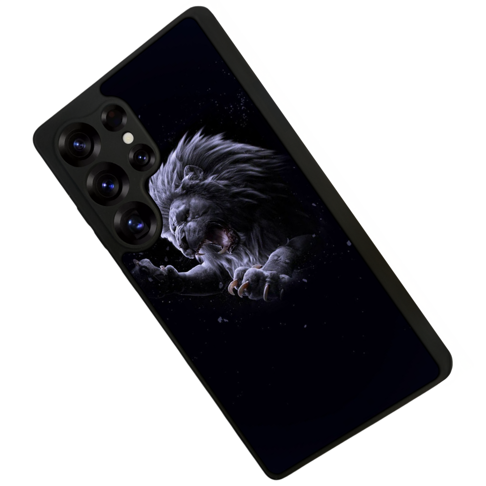 Samsung Galaxy S25 Ultra Uyumlu Aslan Tasarımlı Glossy Premium Kılıf