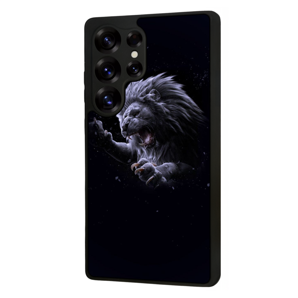Samsung Galaxy S25 Ultra Uyumlu Aslan Tasarımlı Glossy Premium Kılıf