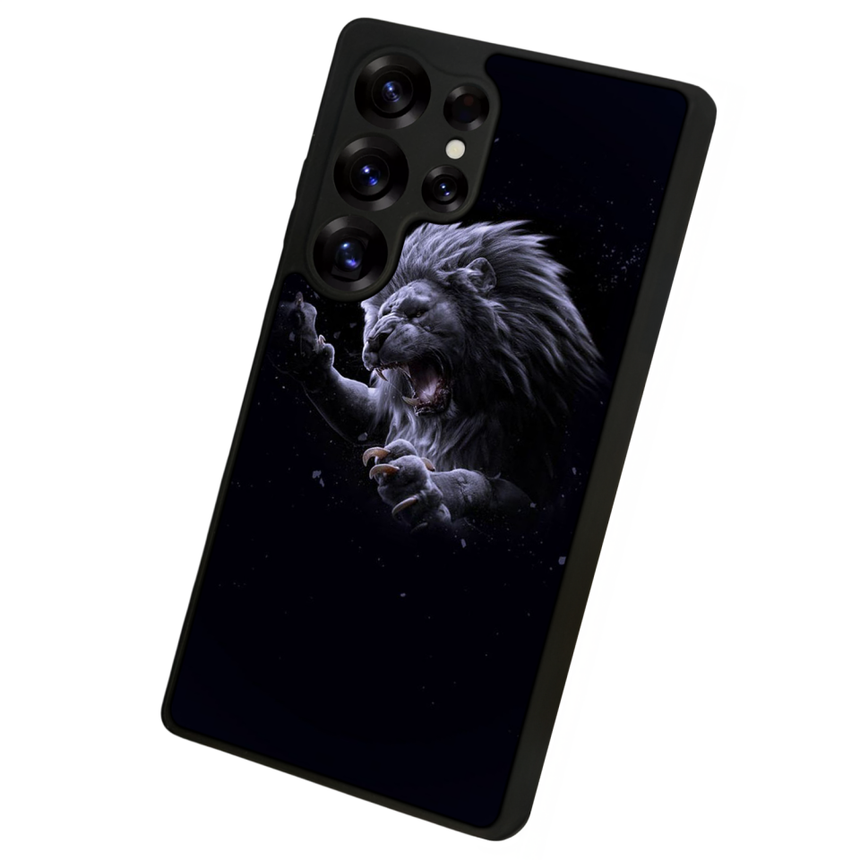 Samsung Galaxy S25 Ultra Uyumlu Aslan Tasarımlı Glossy Premium Kılıf