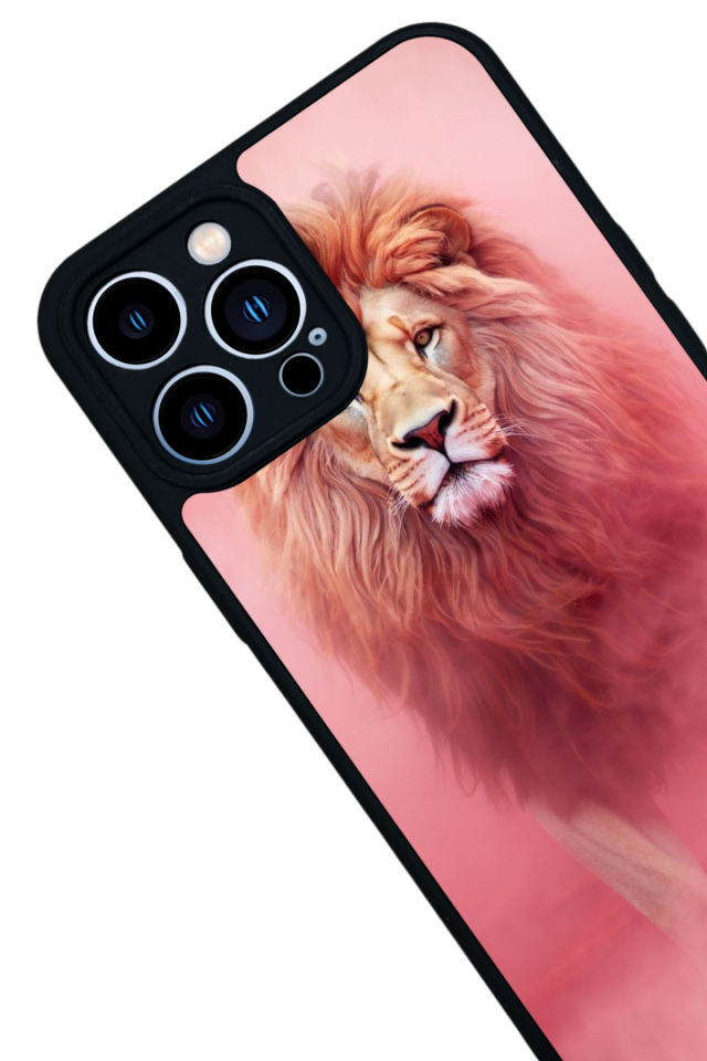 iPhone 12 Pro Max Uyumlu Aslan Tasarımlı Glossy Premium Kılıf