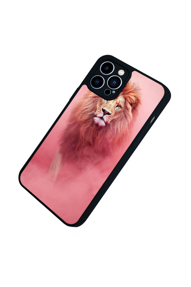 iPhone 12 Pro Max Uyumlu Aslan Tasarımlı Glossy Premium Kılıf