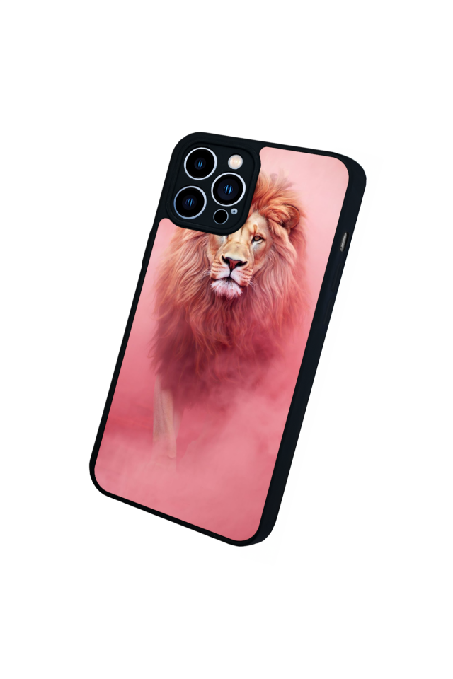 iPhone 12 Pro Max Uyumlu Aslan Tasarımlı Glossy Premium Kılıf