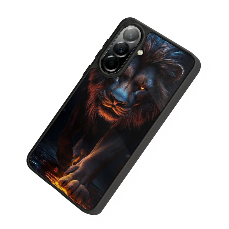 Samsung Galaxy A57 Uyumlu Aslan Tasarımlı Glossy Premium Kılıf