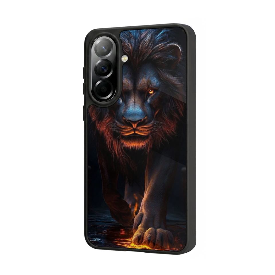 Samsung Galaxy A57 Uyumlu Aslan Tasarımlı Glossy Premium Kılıf