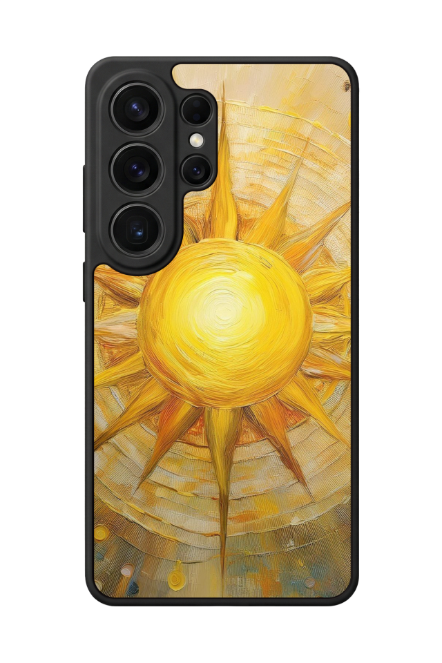 Samsung Galaxy S26 Ultra Uyumlu Güneş Tasarımlı Glossy Premium Kılıf