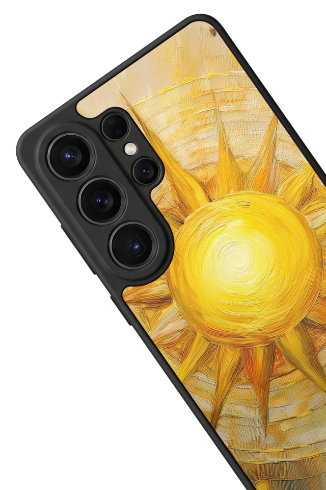 Samsung Galaxy S26 Ultra Uyumlu Güneş Tasarımlı Glossy Premium Kılıf