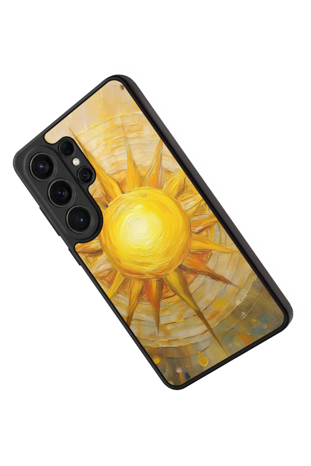 Samsung Galaxy S26 Ultra Uyumlu Güneş Tasarımlı Glossy Premium Kılıf