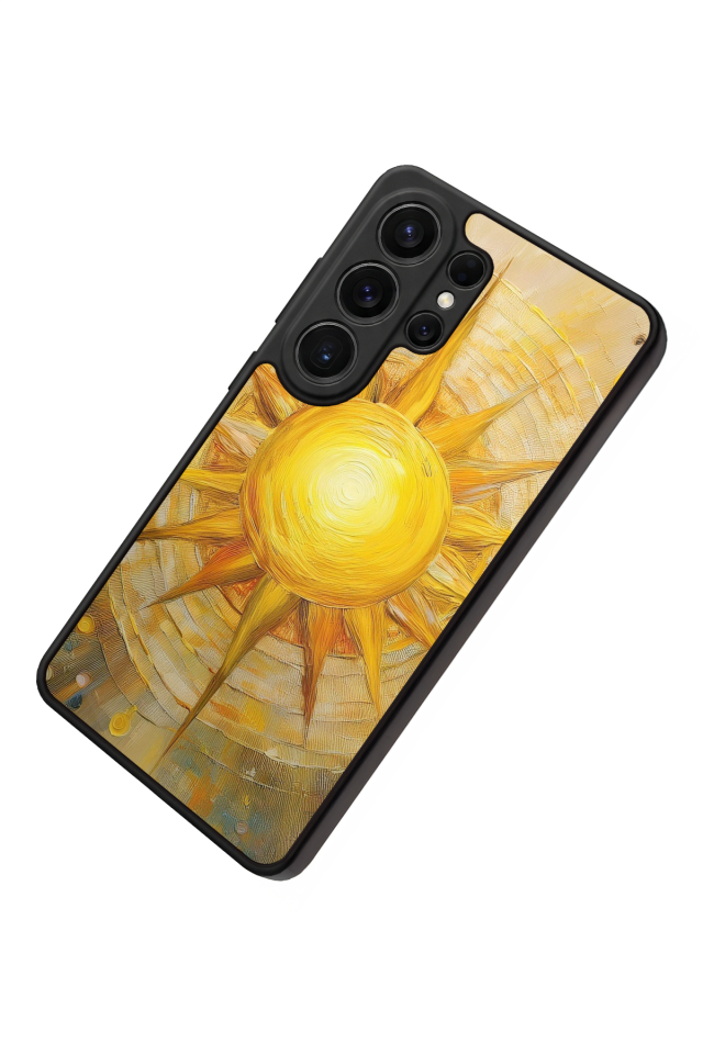 Samsung Galaxy S26 Ultra Uyumlu Güneş Tasarımlı Glossy Premium Kılıf