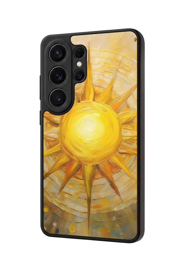 Samsung Galaxy S26 Ultra Uyumlu Güneş Tasarımlı Glossy Premium Kılıf