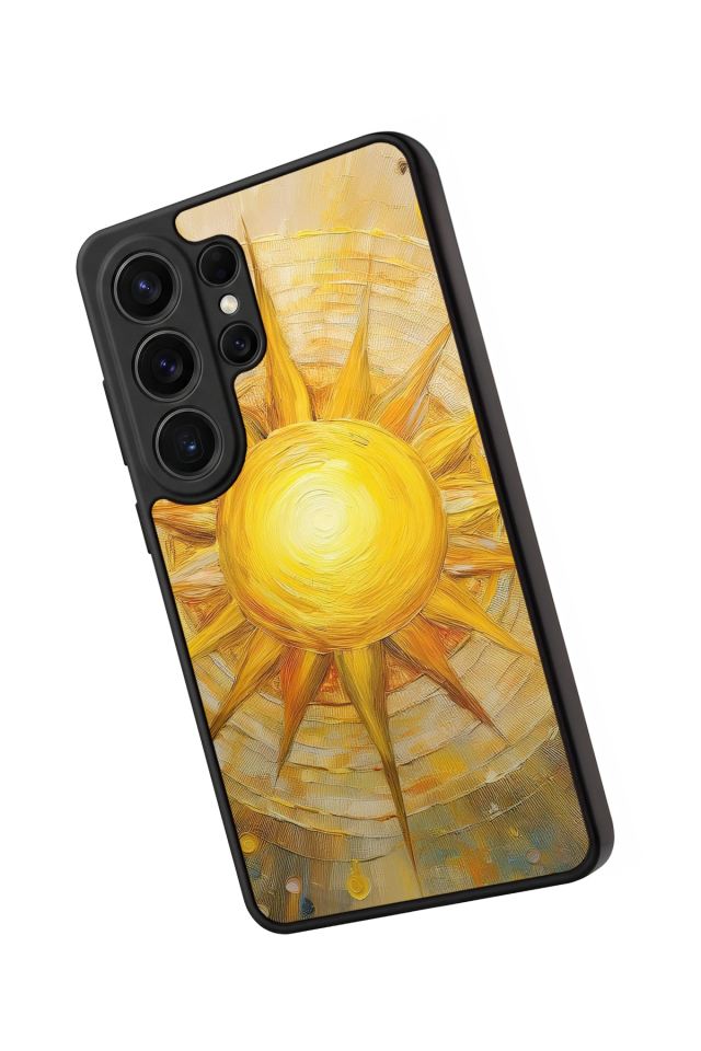 Samsung Galaxy S26 Ultra Uyumlu Güneş Tasarımlı Glossy Premium Kılıf