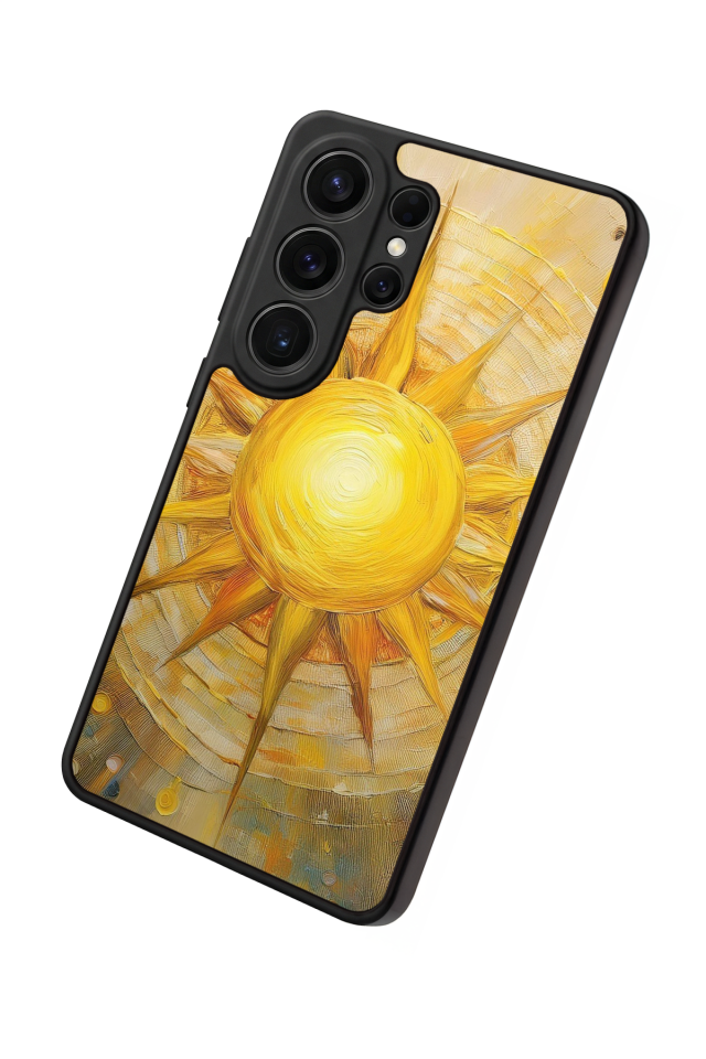 Samsung Galaxy S26 Ultra Uyumlu Güneş Tasarımlı Glossy Premium Kılıf