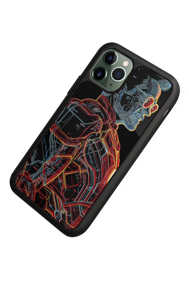 iPhone 11 Pro Max Uyumlu Iron Man ( Demir Adam ) Tasarımlı Glossy Premium Kılıf