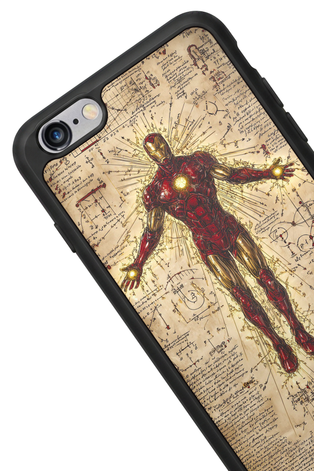iPhone 6 Plus Uyumlu  Iron Man ( Demir Adam ) Tasarımlı Glossy Premium Kılıf