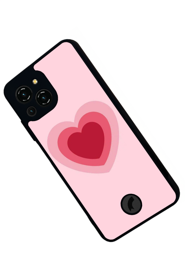 Reeder S23 Pro Max Uyumlu Kalp Love Tasarımlı Glossy Premium Kılıf